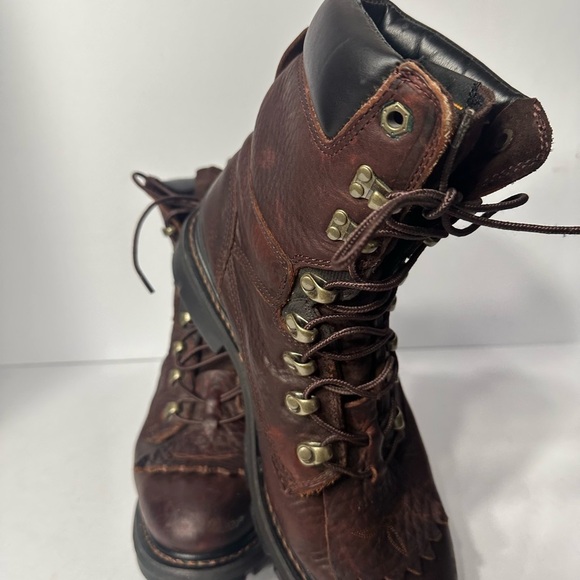 Ariat Men\'s Brown Leather Boots size 9 pre owned Exellent condition main image 9